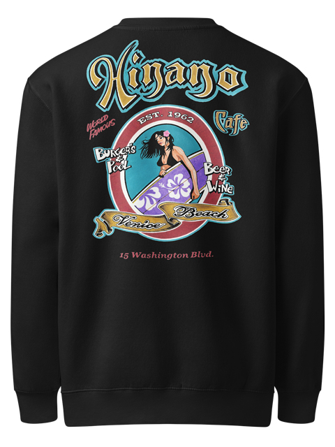 Hinano - black crewneck sweatshirt – Locality Design