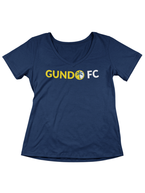 Gundo FC Women's Navy V-neck Tee