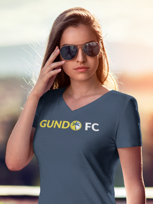 Gundo FC Women's Navy V-neck Tee